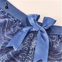Culottes en dentelle YZ 2026 pour femmes, taille mi-haute, avec nœud, string, culottes sans couture en dentelle, grandes tailles