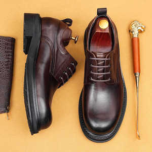 รองเท้าหนังแท้สีดำแบบ Monk Strap สำหรับผู้ชาย หัวเหลี่ยม ปิดด้วยหัวเข็มขัด พื้นยาง เหมาะสำหรับใส่ทำงานทุกฤดู ขายส่ง - Product Image 1