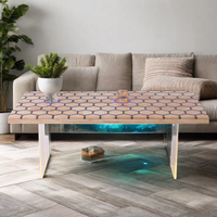 Mobilier de style moderne avec éclairage intelligent et musique Table basse de haute qualité pour usage domestique dans les salons et les balcons