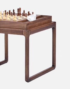 Modern Minimalist New Chinese Style Side <strong>Table</strong> North American Black <strong>Walnut</strong> <strong>Coffee</strong> <strong>Table</strong> Functional Chess <strong>Table</strong> with Checkerboard - Product Image 5