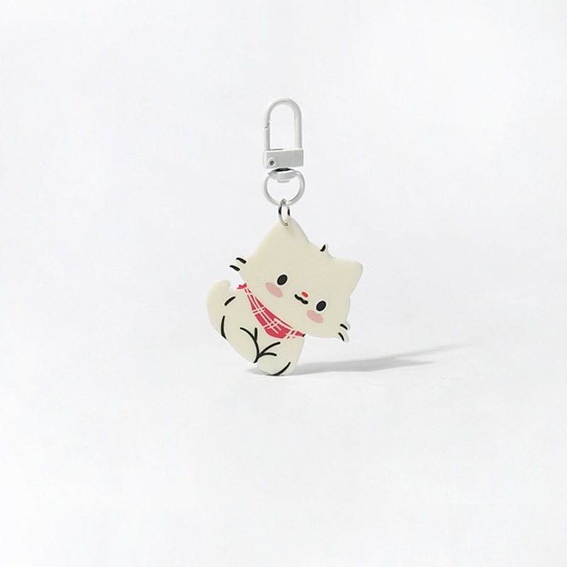 Portachiavi Gatto Bianco Blush