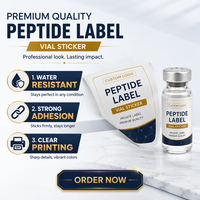 Etiquetas Personalizadas para Péptidos de 3ml y 10ml, Cajas a Juego, Cajas de Embalaje Rígidas, Impermeables y Duraderas, Bolsas, Caja de Papel, Esponja