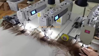 Machine à coudre à trois têtes pour cheveux, meilleure qualité, équipement pour tresses, machine à tisser les perruques