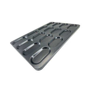 Acero aluminizado antiadherente Hot Dog Bun Pan Hot Dog Burger & Roll Baking Pan 16 tazas Bandeja para hornear industrial 600*400mm - Product Image 4