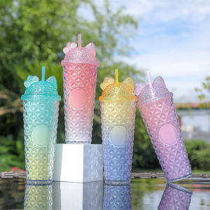 顶级双壁不倒翁卡哇伊可定制运动定制吸管水杯 - Product Image 2