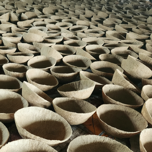 COCO LINERS Accueil Panier Suspendu Plantes De Jardin 100% Fibre De Noix De Coco Naturelle Écologique Bio-Dégradable PE Enduit Produit Fait Main - Product Image 1