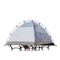 Tentes de trekking personnalisées pour deux personnes, double couche, portables, imperméables 3000 mm, résistantes au soleil, en tissu 190T, pour le camping en extérieur