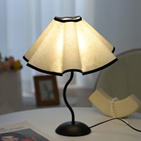 Lampe de chevet rétro, lampe de table haute avec abat-jour en tissu, lampe de bureau traditionnelle, base noire pour chambre à coucher, salon