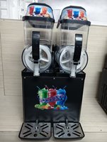 Machine à slush commerciale à double cuve 220V, 2 réservoirs, pour boissons glacées, idéale pour les salons de thé et les magasins de proximité