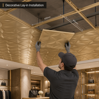 Plafonds décoratifs modernes en alliage d'aluminium, panneaux métalliques suspendus pour centre commercial, magasin de détail, hôtel, bureau
