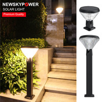 Nouvelle lumière de pelouse extérieure moderne 3 couleurs en 1 lampe solaire commutable avec télécommande pour projet de jardin paysager