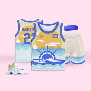 Unisex Sneldrogende Basketbaluniformen Aanpasbare Polyester Sportkleding Set Voor Kinderen Volwassenen Plus Maat Inbegrepen Ademende Functie - Product Image 1