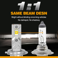 Ampoule de phare LED H7 super lumineuse, lumière blanche 6000K, ampoule LED pour voiture, ampoule LED pour moto, kits de conversion de phares LED auto H4 H19