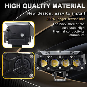 ไฟสปอร์ตไลท์มอเตอร์ไซค์ LED 4 ดวง สีขาว/เหลือง กันน้ำ รุ่น MO27 รับประกัน 2 ปี สำหรับรถบรรทุก รถเอทีวี รถยนต์  ลดราคาพิเศษ - Product Image 4