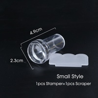 Tampon à ongles en plastique à petite tête transfrontalier populaire facile à appliquer outil de modèle de plaque à ongles