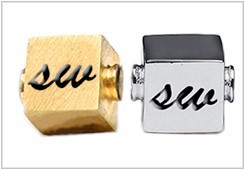 Professinal Manufacturer of 925 Silver Custom Engraved Metal logo <b>Beads</b> Fit <b>Men</b> Gemstone <b>Bracelets</b> - Product Image 4