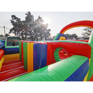 Campo de obstáculos inflable para niños, Arco Iris, 11 metros de largo, para fiestas al aire libre - Product Image 6