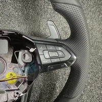 Volant de voiture en cuir véritable de sport adapté à Volkswagen Golf 5 6 7 R MK6 MK7 MK8 Jetta Passat B8 GTI GTR