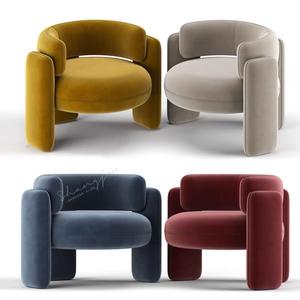 क्रीम स्टाइल सिंगल सोफा कुर्सी डिजाइनर आलसी लिविंग रूम बालकनी आधुनिक सरल प्रकाश लक्जरी रिसेप्शन लाउंज कुर्सी - Product Image 3