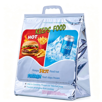 Sac isotherme réfléchissant la chaleur, imperméable, de qualité alimentaire, pliable et réutilisable pour la livraison de crème glacée, certifié SGS CE
