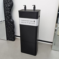 Nouvelle table de travail en cuir tendance pour salons de coiffure et instituts de beauté, avec armoire de rangement pour shampoing