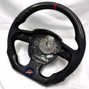 Adecuado para <span class=keywords><strong>Audi</strong></span> A1 A3 A4 A5 A6 A7 RS R8 <span class=keywords><strong>RS3</strong></span> C7 Q5 Q7 S3 S5 8V B8 B9 S4 Q3 Q8 TT Volante de fibra de carbono personalizado - Product Image 2