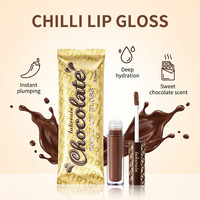 Gloss à lèvres repulpant instantané au chocolat de haute qualité, marque privée, NOUVEAU, pour des lèvres pleines et repulpées, tenue longue durée