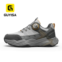 Chaussures de sécurité GUYISA à embout d'acier, anti-écrasement, anti-perforation, tige en microfibre Flyknit, semelle MD, respirantes