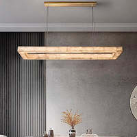 Lustre moderne en albâtre, long, décoratif, pour bureau, couloir, chambre à coucher, éclairage suspendu