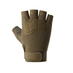 Luvas de desporto ao ar livre Fitness Antiderrapante Ciclismo Metade Dedo Paraquedista Tático Luvas para Ginásio Treinamento Levantamento de Peso Poliéster - Product Image 2