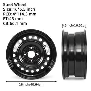 Jantes en acier 16x6.5J PCD 4x114.3 ET 45MM CB 66.1 MM Jantes en acier de <span class=keywords><strong>16</strong></span> pouces pour les modèles NISSAN Sentra de 2007 à 2012 - Product Image 4