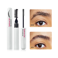 Mascara Sourcils Transparent Waterproof Fixation Forte Longue Durée, Gel Coiffant Effet Lamination pour Sourcils, Marque Privée avec Brosse