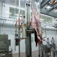 Machine automatique de décapage de bétail d'équipement de dissimulation hydraulique de vache pour l'abattoir