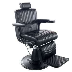 Chaise de Barbier Ergonomique Portable Prête à l'Expédition avec Pompe Hydraulique Noire Robuste Pliable pour Coiffeur en Salon - Product Image 4