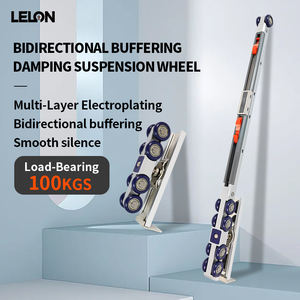 Sistem rol gantung Buffered tugas berat, pintu geser dua arah senyap Buffering roda gantung peredam jejak katrol - Product Image 3