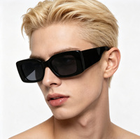 Gafas de Sol de Acetato UV400 Rectangulares Pequeñas con Patillas Anchas, Diseño Retro y Moderno, Ecológicas, para Estilo Urbano, Venta al por Mayor