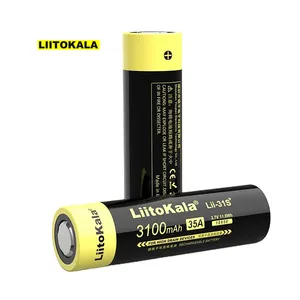 Venta directa de fábrica LiitoKala Power recargable para dispositivos de alto drenaje 3,7 V/4,2 V 3100mAh 35A 18650 batería de iones de litio