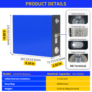 EU trong kho cấp một 3.2V 324ah LiFePO4 pin dung lượng cao chu kỳ sâu tự làm 12V <span class=keywords><strong>24V</strong></span> 48V RV thuyền nhà năng lượng lưu trữ tế bào gói - Product Image 2