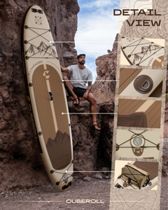 Planche à pagaie gonflable Drop Stitch 11'6''x35"x6'' pour la vente en gros, planche de SUP gonflable pour activités nautiques et <span class=keywords><strong>surf</strong></span> en extérieur - Product Image 5