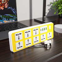 Harga grosir Universal 8 outlet standar dan 3 Strip daya ekstensi kantor dan rumah USB dengan Strip kabel