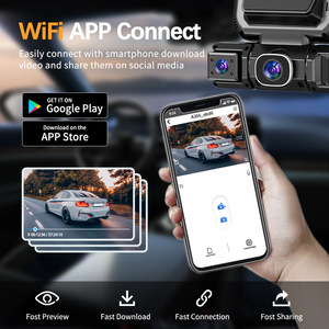Neue WIFI 4-Kanal Auto-Kamera 4-Linsen DVR Auto-Blackbox 1080P Kameras GPS Nachtsicht Auto-Dashcam Parküberwachung Handy-App - Product Image 5