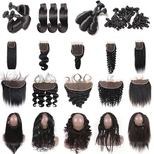 Top Quality 3+1 Packet Human Hair Meche Humain Bresilienne En Gros 3 Bundles with Closure