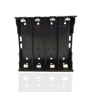 4 células Li-ion 3.7v 18650 bateria celular suporte de plástico com metal PIN contato THM tipo 18650 bateria caso titular 4 slot paralelo