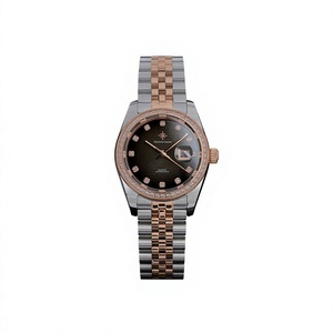 Reloj Redondo Alexander Ferros 8201D/01 con Cristal de Zafiro, Botón de Presión, Cierre Oculto, Resistente al Agua 50 m, Acero Inoxidable de Moda - Product Image 1