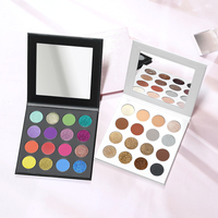 Palette de fards à paupières personnalisée 16 couleurs, marque privée, fini mat, scintillant, multichrome, longue tenue, végane