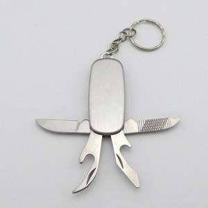 Juego de regalo OEM personalizable 4 en 1 abrebotellas plegable llavero cuchillos de bolsillo de acero inoxidable - Product Image 2