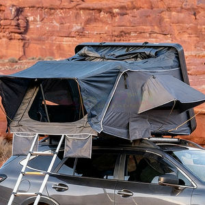 Tente de toit automatique quatre saisons personnalisée, tente de camping noire et verte, imperméable, en Oxford double couche, une chambre, pour voiture - Product Image 1