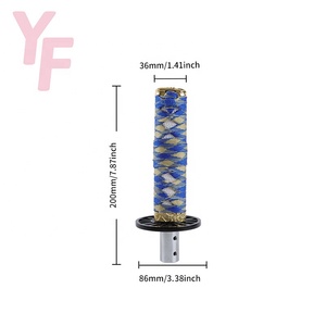 Pomo de cambio de marchas manual universal con forma de samurái, pomo de cambio de 20 cm, pomo de cambio de metal y tela azul, pomo de cambio automático <span class=keywords><strong>secuencial</strong></span> - Product Image 3
