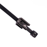 Attache à glissière automatique en nylon solide et stable Clip de bord autobloquant Attaches de câble Assemblage Attaches de câble Kabelbinder avec clips métalliques 156-00616