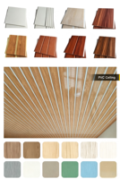 Panneau de plafond en PVC ignifuge et résistant aux UV, panneau de plafond décoratif en plastique, faux plafond 3D en PVC pour salle de restaurant